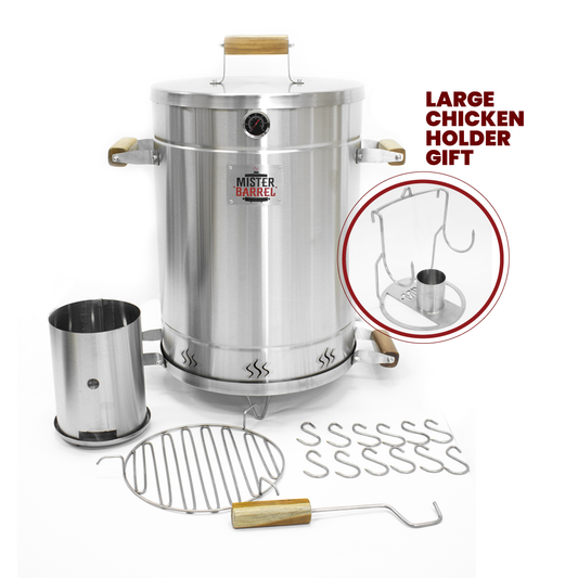 Mister Barrel Grill & Smoker - Large (Large Chicken Holder GIFT)