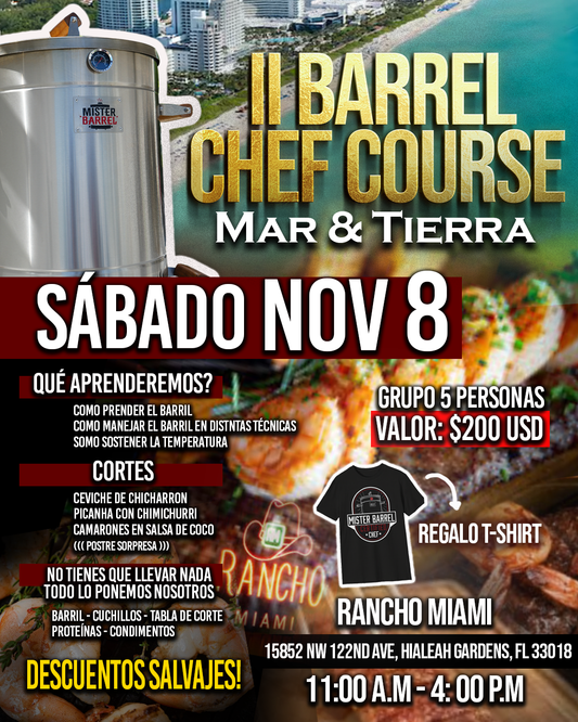 II Barrel Chef Course Miami- Saturday 08 Nov